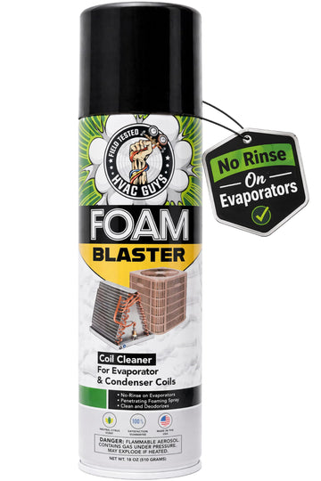 Leak Saver Foam Blaster AC Coil Cleaner Foam Spray | HVAC Coil Cleaner for AC Unit | Professional Deep-Penetrating Formula for Evaporator (No Rinse) & Condenser (Light Rinse)