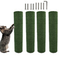 4 Pcs Cat Scratching Posts Replacement,15.7"x3.1''Natural Sisal Cat Tree Post Replace Parts for Indoor Cats Tower Repair Scratch Refill Poles with M8 Screws for Kitten Spare Furniture Accessories