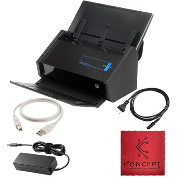 IX500 Fujitsu Scansnap Receipt Scanner for Mac & PC - USB High Speed Cloud Enabled Document, Photo Scanners - ADF with Duplex Scanning - Comes with 16v, USB 3.0 Cable (Renewed)