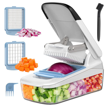 MR.SIGA Vegetable Chopper with Container, Vegetable Cutter for Onion Fruit