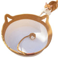 Instinct Basket, Stimuli Handwoven cat Basket Rope Cotton Eliminates Bed Rejection Round Pet Basket, Boho Catbed for Cats Handwoven Scratchable Breathable Weave (Large)