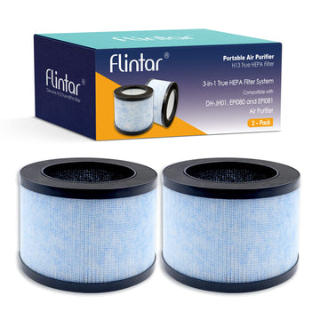 MK01 Replacement Filter, Compatible with AROEVE MK01 MK06 and Kloudi Air Purifier DH-JH01, TZ-K1, Intelabe EPI080, and Elechomes EPI081, 2-Pack