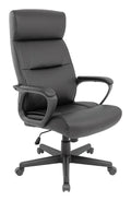 Staples Rutherford Manager Office Chair, High Back, Faux Leather, Black, 44.8-48.6" H x 27.4" W x 29.8" D