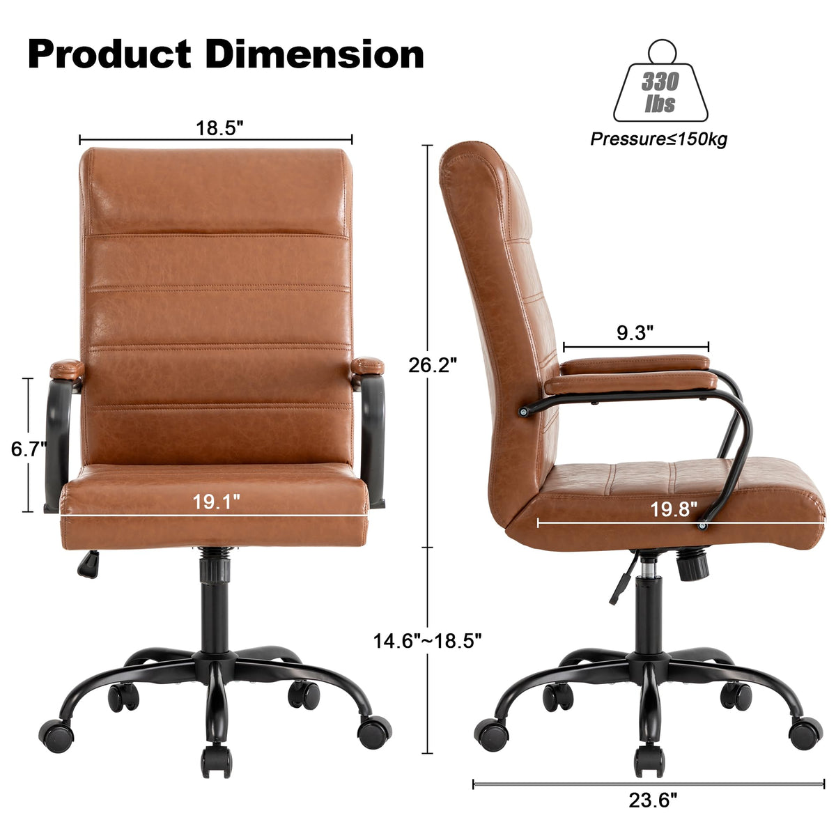 Bowthy Office Desk Chair,modern Leather Conference Room Chairs,high Back Home Ofiice Chair,adjustable Height Swivel Executive Computer Chair
