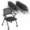 Vingli 20 Pack Stackable Conference Room Chairs with Wheels, Folding Office Chair with Rebound Back, Padded Seat for Training Room, Guest,