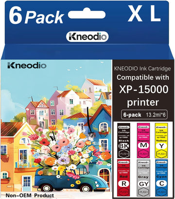 xp15000 Ink Cartridges for Photo XP-15000 Printer | Compatible with XP-15000 printer (6-Pack) (1 Black,1 Cyan,1 Magenta,1 Yellow,1 Red,1 Gray)