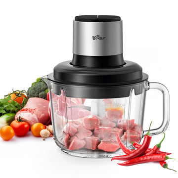 Bear Food Processor, 400W Electric Food Chopper with Handheld Glass Bowl