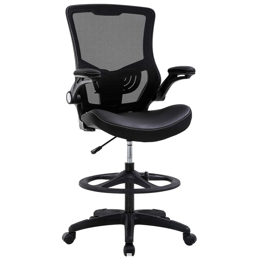 Bestoffice | Tall Drafting Chair | Black | Ergonomic Office Chair, 24L*25W*53H