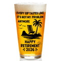 Zunaked Retirement Gifts for Men 2026 - Premium Beer Glass Retired Gifts for Dad, Mom, Grandpa or Husband - Best Retirement Gift for Coworker, Boss, Friend - 16 OZ Beer Glass