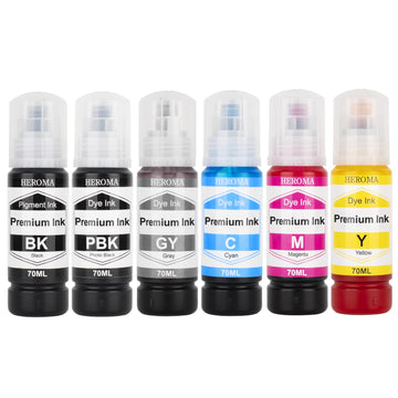 Compatible for T552 552 Ink Refill Bottles for Photo ET 8550 ET8550 Photo ET 8500 ET8500 8550 8500 Printers (BK PB C M Y GY)