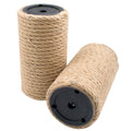 2 Pack Cat Scratching Posts Jute Rope Replacement Scratcher Refill Post for Cats Cube Tower Kittens Scratch Pole Perch Interactive Toys Carpeted Furniture Accessories Deterrent Tree 4.92'' (M8 Screws)