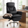 Furniliving Big and Tall Office Chair, Ergonomic Computer Desk Chair with Footrest, Wide Seat Reclining Gaming Chair, Flip Armrests for Cross