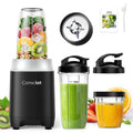 Consciot CB10 11Pcs Personal and Countertop Blender Combo, Make Shakes and Smoothies, Frozen Drinks, Baby Food, Spreads & More, 3 Portable BPA Free To-Go Cups, 2 Spout-Lids & 1 Flat-Lid, 900 Peak Watt