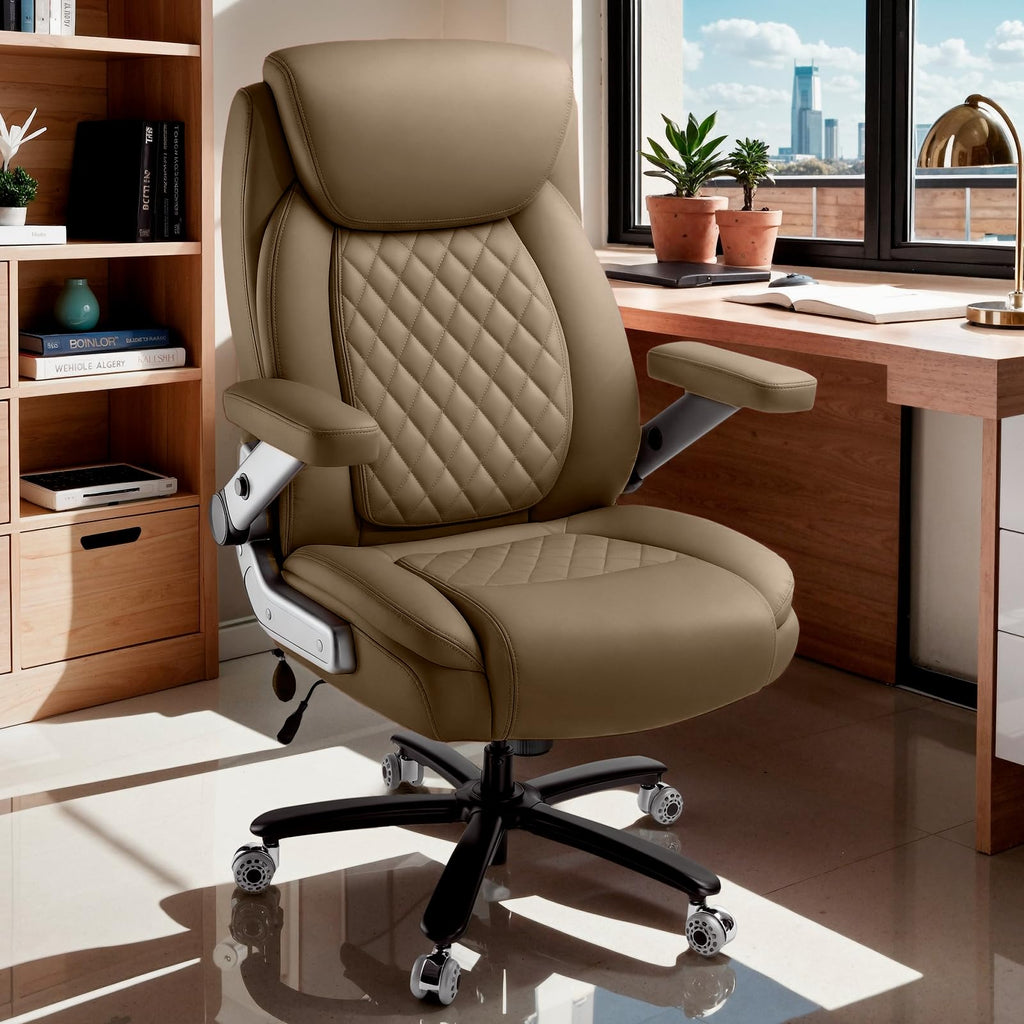 Indulgear 600lbs Reclining Heavy Duty Office Chair with Foot Rest, Big and Tall Office Chair with Pocket Spring Cushion, Large High Back with
