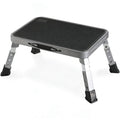 Double Elite 3 Levels Adjustable Folding Step Stools for Adults, Sturdy Metal Rv Step, Safer Foldable Small Kitchen Stepping Stool Seniors Bed,