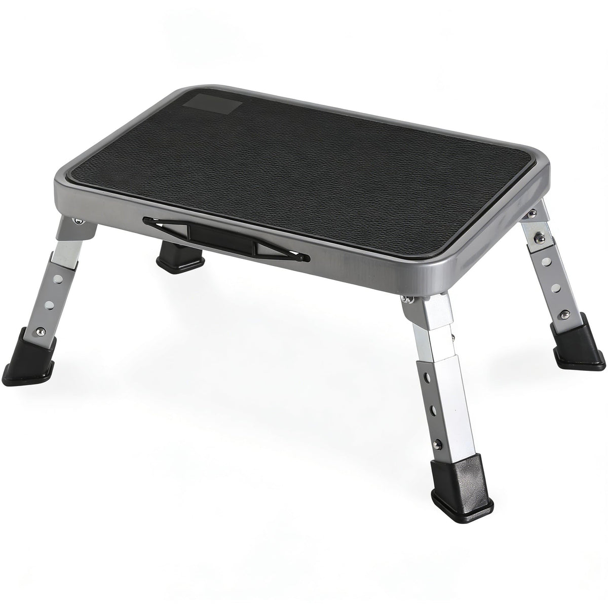 Double Elite 3 Levels Adjustable Folding Step Stools for Adults, Sturdy Metal Rv Step, Safer Foldable Small Kitchen Stepping Stool Seniors Bed,