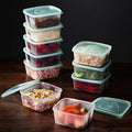 20 PCS Food Storage Containers with Lids - Reusable Meal Prep Containers Bpa-Free Freezer Lunch Boxes for Leftovers, Snack, Fruits, Salad - 10Sets | 20 fl oz | 2.5 Cups