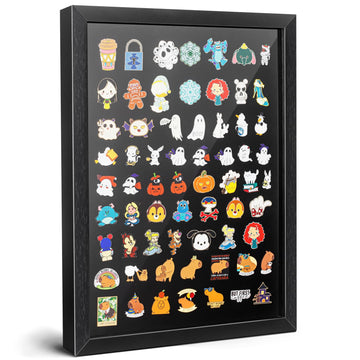 tutata 12x16 Pin Display Case, Enamel Pin Frame, Wall Mount Shadow Box