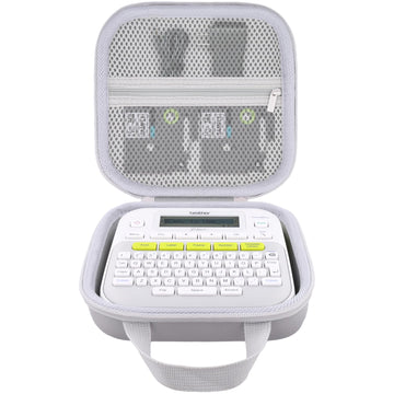 Label Printer Case Compatible with Brother P-Touch PTD210/PTD220 Home and Office Everyday Label Maker(Gray Case)