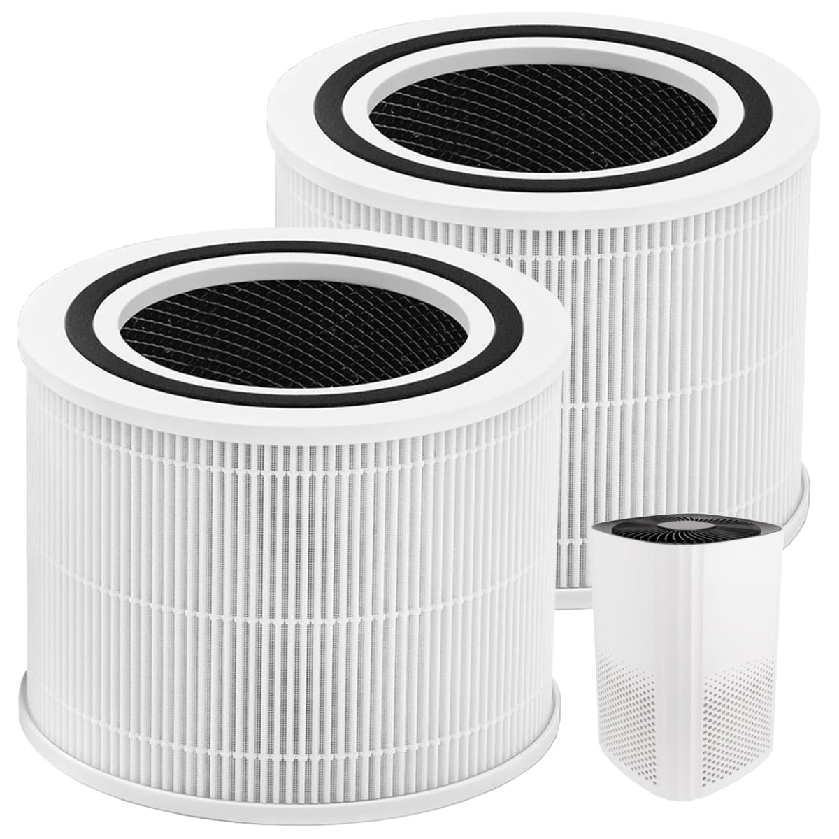 2 Pack APF-H13 Replacement Filter for MaxLite AP215SF1 & AP215SF2 Air Purifier, 3-Stage Filtration, H13 with High-efficiency Activated Carbon and Pre-Filter, Model APF-H13