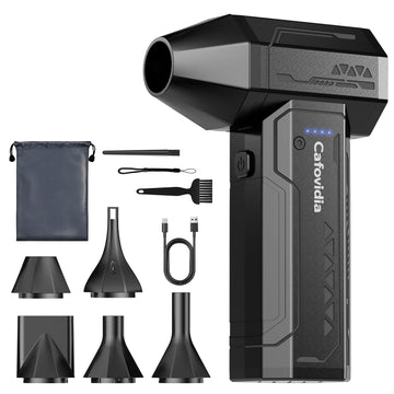 Electric Air Duster- 3 Times The Standard Wind Power, 300000RPM 10000mAh Compressed Air Duster, Brushless Motor, 4-Gear Adjustable, Rechargeable Mini Air Blower for PC, Home, Outdoor, Car