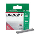 Arrow 214 JT21 Thin Wire Staples for Staple Guns and Staplers, Use for Upholstery, Crafts, General Repairs, 1/4-Inch Leg Length, 7/16-Inch Crown Width, 1000-Pack, Grey