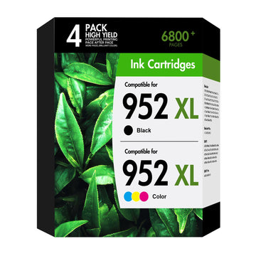 952 952XL Ink Cartridges Combo Pack Replacement for HP 952XL 952 XL Ink Cartridges HP952XL Work for OfficeJet Pro 8710 7740 8715 8210 8720 8703 8702 Printers 4Pack Black Color Cyan Magenta Yellow