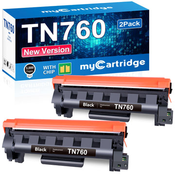TN760 TN-760 Toner 2 Pack Compatible with Brother Toner tn-730/tn-760 TN730 | Replacement for tn760 Toner for Brother Printer MFC-L2710DW MFC-L2750DW DCP-L2550DWHL-L2395DW L2350DW L2370DW L2390DW Printer