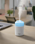 Portable Mini Humidifier, Colorful Volcanic Texture, 300mL Cool Mist Humidifier, USB Powered, Auto Shut-Off. Perfect for Bedroom, Office & Car.