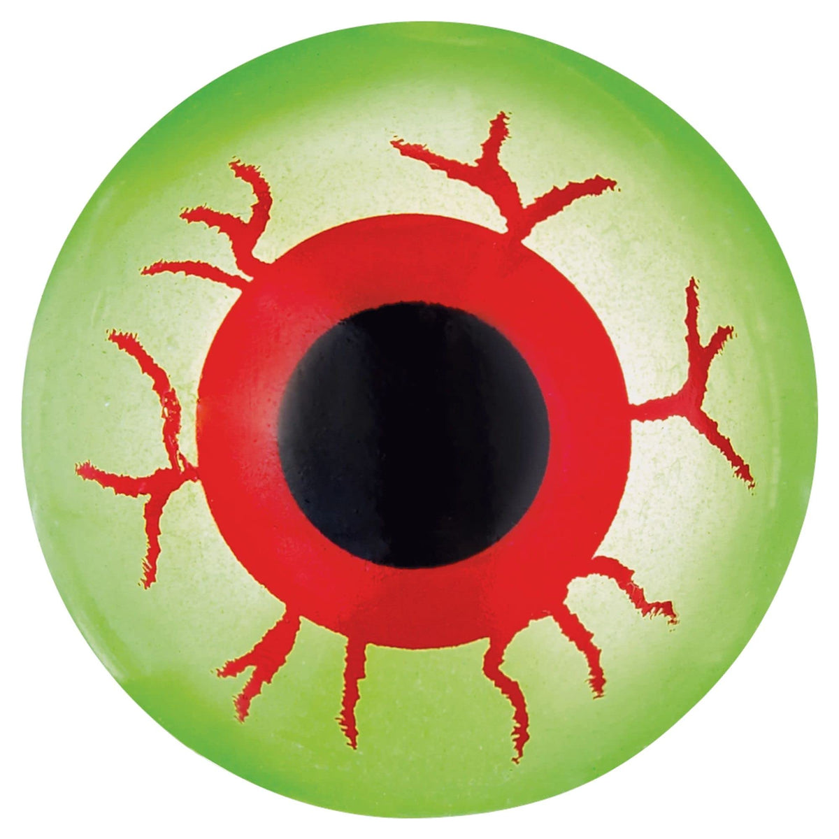 Amscan Squishy Eyeball Favors - 1.75" (Pack of 6) - Creepy & Fun Green, Black, & Red Non-Toxic Party Accessories - Perfect for Halloween & Gag Gifts