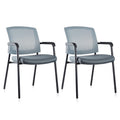 Clatina Office Reception Guest Chair Mesh Back Stacking with Ergonomic Lumbar Support and Thickened Seat Cushion for Waiting Conference Room