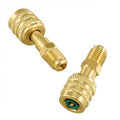 Orion Motor Tech 2pc A2L Refrigerant Adapter Set, R32 & R454B Adapters with 1/4" LH Female to 1/4" Male Thread, Brass Reverse Thread Quick Connect Fittings for Mini Split Systems Refrigerant Tanks