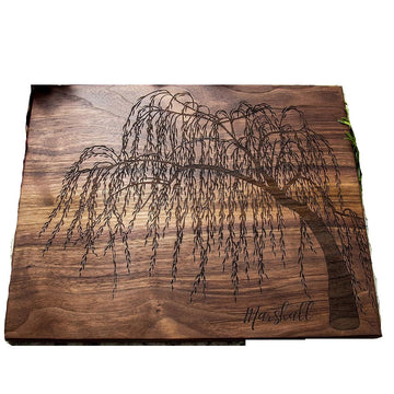 Personalized Cutting Board - Willow Tree with Couples Name