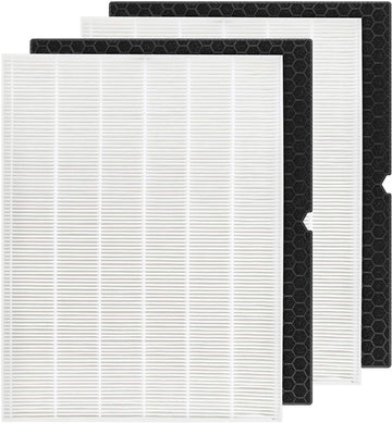 116130 Filter H Replacement Compatible with Winix 5500-2 Plasmawave Air Purifier and Winix AM80 Air Purifier - 2 HEPA and 2 Activated Carbon Filters Combo Pack