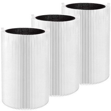 3 Pack Blue Pure 411 Filter Replacement Compatible with Blueair Blue Pure 411 Genuine, 411+, 411 Auto and MINI Air Purifier, Package Include 3 Pack 3-in-1 HEPA Filters
