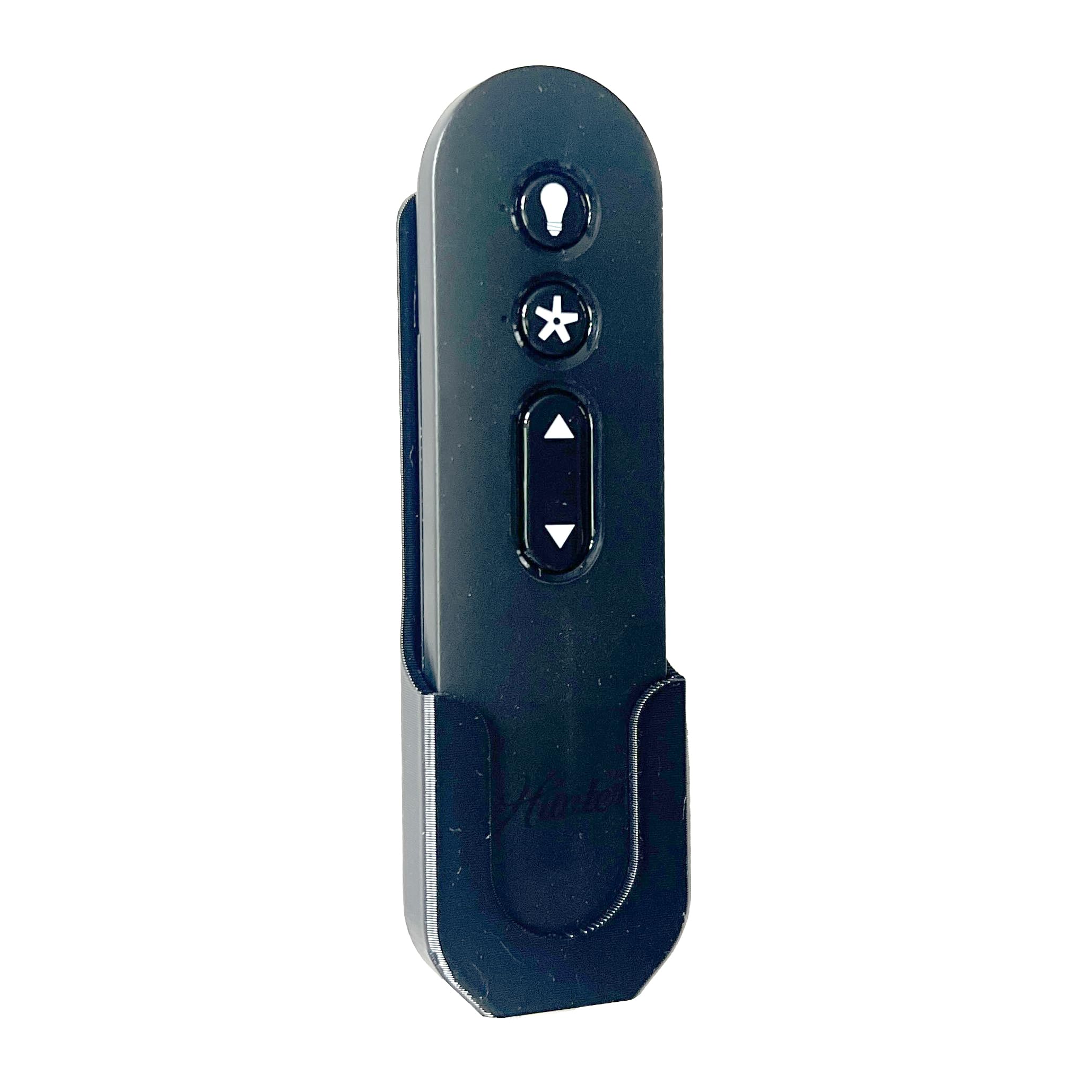 Hunter Ceiling Fan Remote Control Wall Mount Holder, Black, 3D Printed in USA (Black)