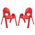 Children’s Factory Value Stack 11" Child Chair, 2 Red, 2 Pack, Stackable Ergonomic Seating Solution for Classrooms and Homeschools