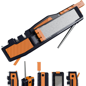 Orange Ninja Pocket Field Knife Sharpener – Portable 8-in-1 Sharpening Kit
