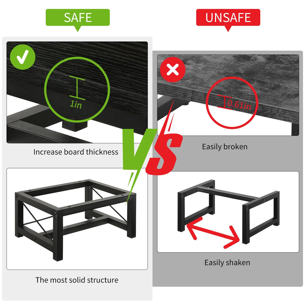 Yinmit Wooden Step Stool for Adults, 2 Tier Heavy Duty Step Stool for High Bed with Non-slip Feet, Using for Bedroom, Living Room, Bathroom and