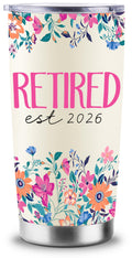 ROSTANTEN Retirement Gift for Woman 2026 - Retirement Gifts for Women - Retired Gifts for Teacher Coworker Mom Grandma - 20oz Travel Cup Insulated Tumbler with Lid