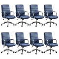 Office Desk Chair, Leather Conference Room Chairs with Wheels, Modern Executive Office Chairs Adjustable Height, Ergonomic Swivel Rolling