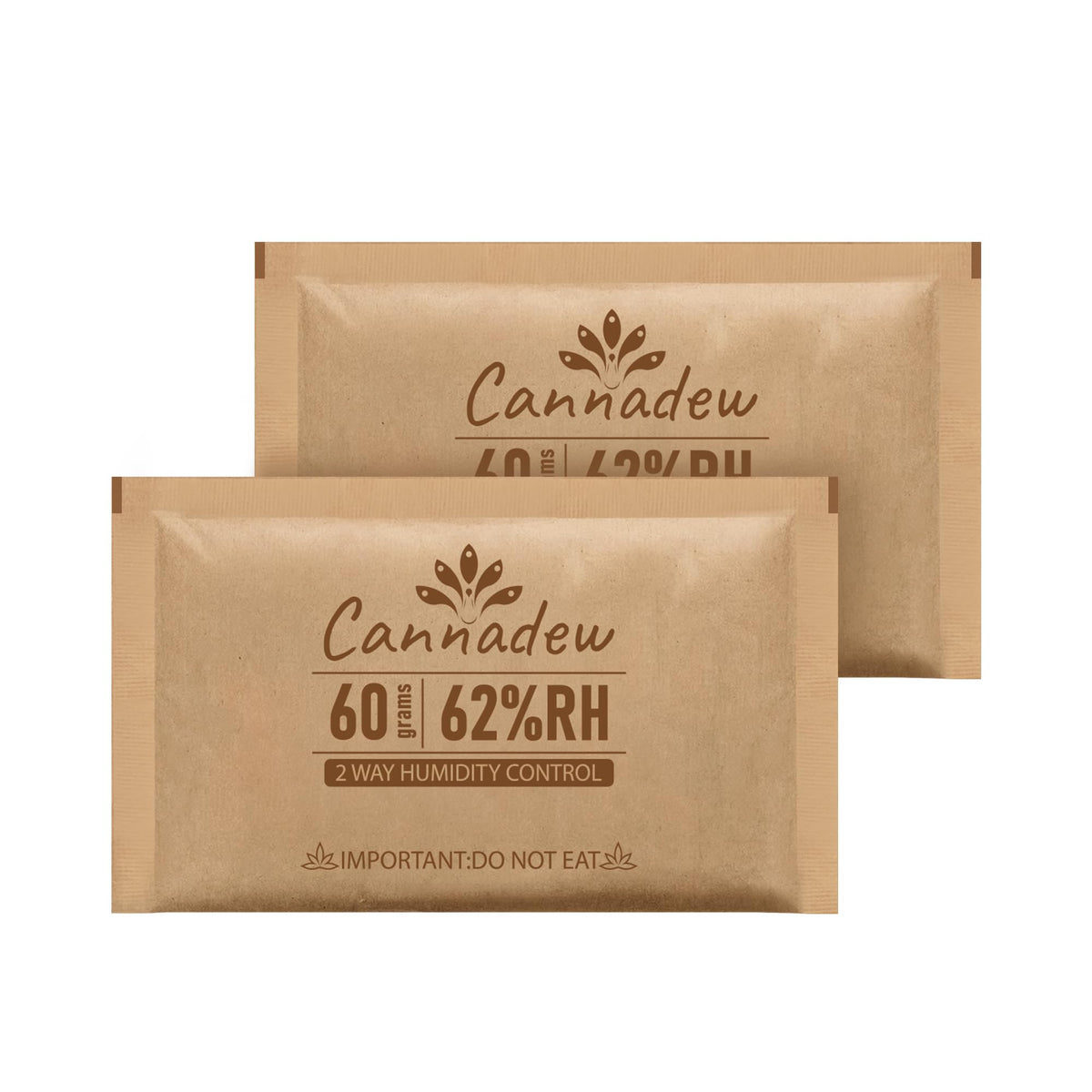 62% RH Two-Way Humidity Control Packs, 60g (6 Pack) Large Size, Kraft Paper Wrapped – Moisture Balancer for Airtight Jars, Storage Bags & Containers