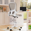 Drafting Chair, Tall Office Chair with Flip-up Armrests Executive Ergonomic Computer Standing Desk Chair, Office Drafting Chair with Lumbar