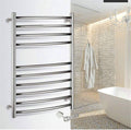 Bathroom Wall heaterTowel Warmer,HeatedTowelRail, ElectricTowel Rack Stainless Steel Wall Mounted Electric Heated Towel Rack Warmer with Shelf 10 Heated Bars Bathroom Acce(