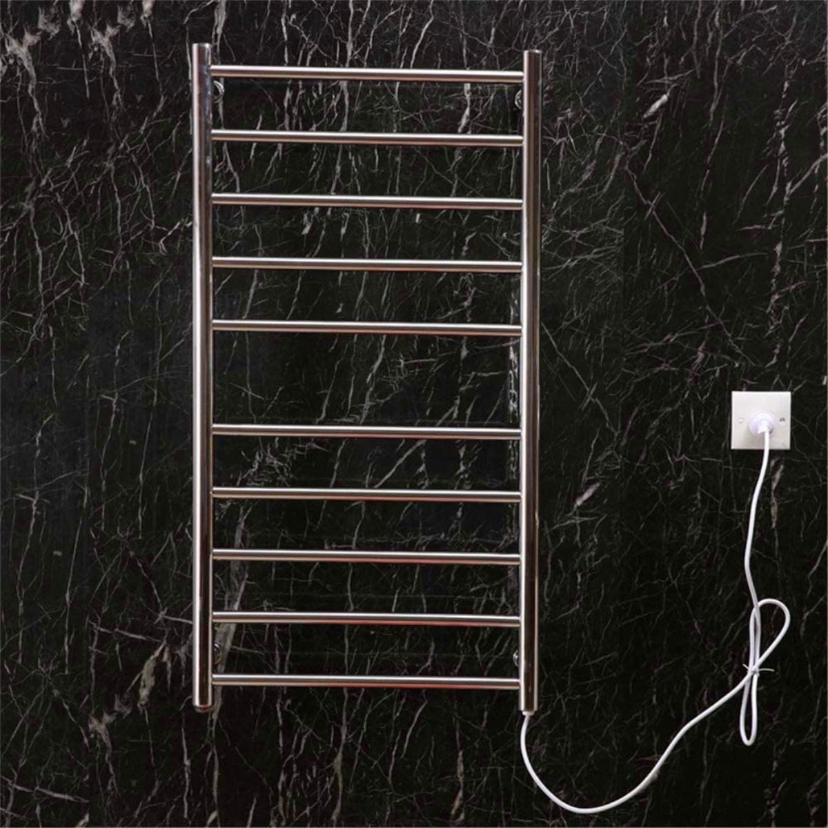 Bathroom Wall heaterTowel Warmer,HeatedTowel Rack, ElectricTowel Rack Modern Wall Mounted in Brushed Nickel Stainless Steel Heater Energy Saving Tower Drying Rack for Bath(