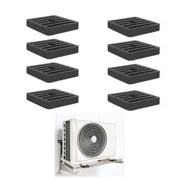 8Pcs Mini Split Anti Vibration Rubber Pads - Small Split Wall Mounting Bracket Isolation Mat for Air Conditioner Condenser Heat Pump System Outdoor Condenser Unit A/C HVAC, 1.85" x 1.85" x 0.31"