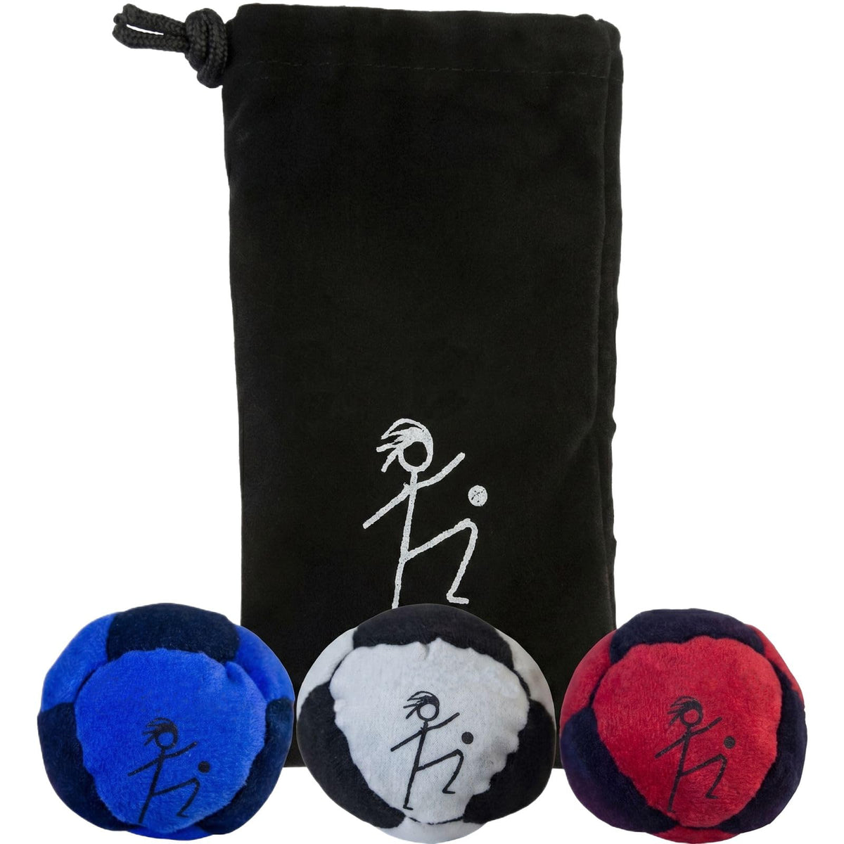 Footbag Hacky Bag Set, 2026 Upgraded Soft Plush Footbags - Durable Fleece Juggling Balls - Vibrant Sports Design for Indoor & Outdoor Play, Party Favors, and Coordination Training