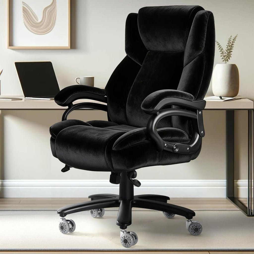 Indulgear 500lbs Fabric Big and Tall Office Chair,500lbs Heavy Duty Office Chair for Heavy People, High Back Executive Computer Chair with
