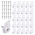 25Pcs Mirror Hangers for The Wall, Mirror Holder Clips, Clear Plastic Mirror Mounting Clips, Glass Retainer Clips Kit Crystal Mirror Hanging Hardware Frameless Kit for Wall and Fixed Mirror Box Door
