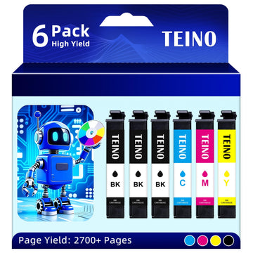 TEINO Remanufactured Ink Cartridge Replacement for Epson 232 Ink Cartridges for Expression XP-4200 XP-4205 Workforce WF-2930 WF-2950 Printer (Replacement for Epson 232XL Ink Cartridges Combo Pack 6)